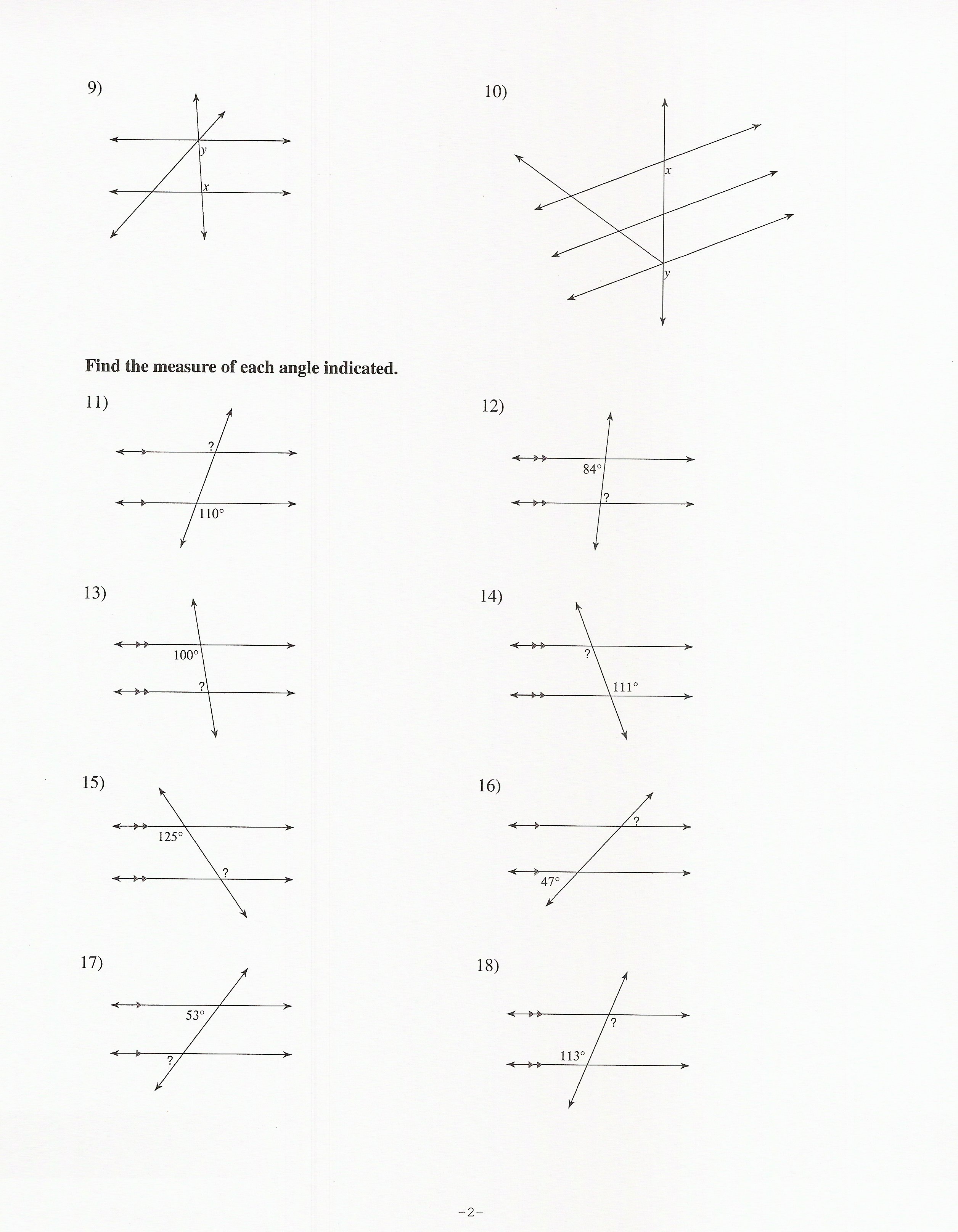 35 Worksheet On Parallel Lines And Transversals Geometry Answers Worksheet Resource Plans